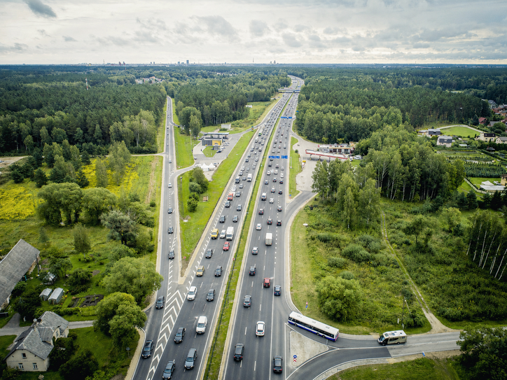 Most traffic-intensive highway in Latvia
